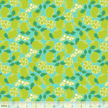 Load image into Gallery viewer, Limeade Blue Fabric, Pucker Up Collection by Maude Asbury For Blend Fabrics