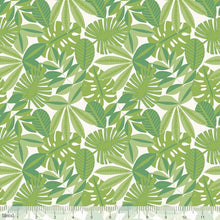 Load image into Gallery viewer, Tropical Foliage Green Fabric, Tree Huggers Collection by Maude Asbury For Blend Fabrics