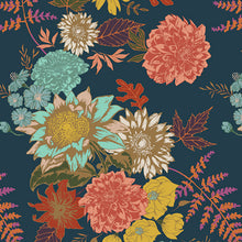 Load image into Gallery viewer, Floral Glow Twilit Fabric, Autumn Vibes Collection by Bonnie Christine For Art Gallery Fabrics