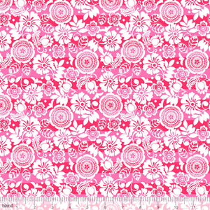Roxy Pink Fabric, Pucker Up Collection by Maude Asbury For Blend Fabrics