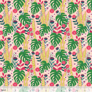 Sansevieria Pink, Junglemania Collection, by Mia Charro For Blend Fabrics