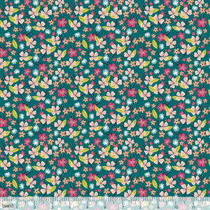Little Brave Teal, Fabric Yard, Junglemania Collection by Mia Charro For Blend Fabrics