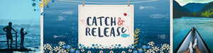 School Of Fish, Catch & Release Collection by Mr. Domestic For Art Gallery Fabrics