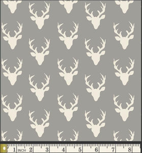 Tiny Buck Forest Mist Fabric, Hello Bear Collection by Bonnie Christine for Art Gallery Fabrics
