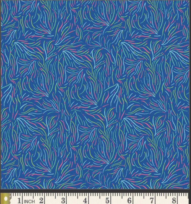 Playful Seaweed Nightglow Fabric, West Palm Collection by Katie Skoog For Art Gallery Fabrics