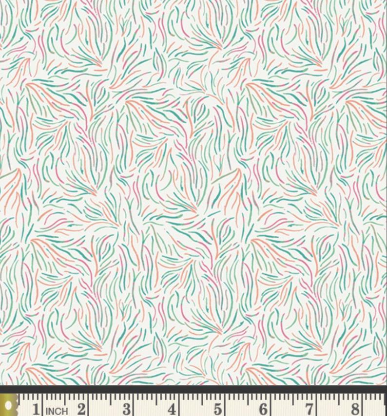Playful Seaweed Dayglow Fabric, West Palm Collection 2019, by Katie Skoog For Art Gallery Fabrics