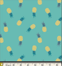 Load image into Gallery viewer, Ananas Aqua Fabric, Sirena Collection by Jessica Swift For Art Gallery Fabrics
